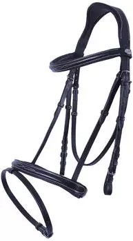 QHP Reittrensen mit Ziernähten braun COB