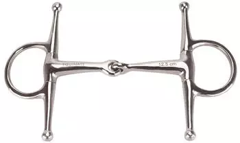 Equinate Schenkeltrense Edelstahl 16mm einfach gebrochen 1,6 cm 12,5 cm