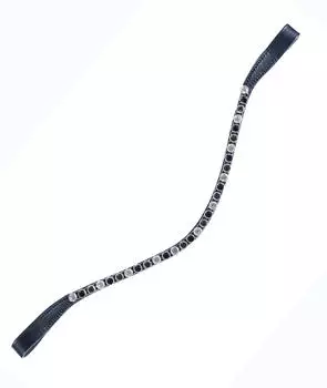 HKM Precious Stirnband, schwarz/grau/weiß, Pony