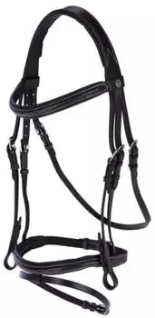 Kerbl Trensenzaum Classic Pony, schwarz, Leder (326137)
