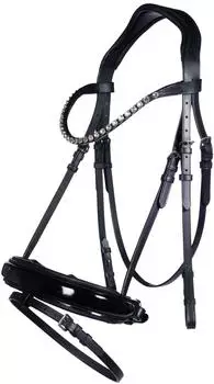 HKM Fleur Trense, schwarz, Vollblut
