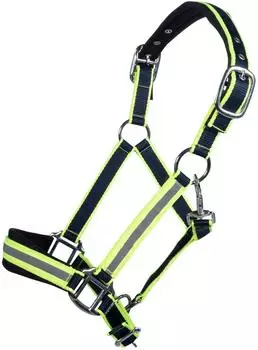 HKM Reflective Halfter, neon gelb, Pony