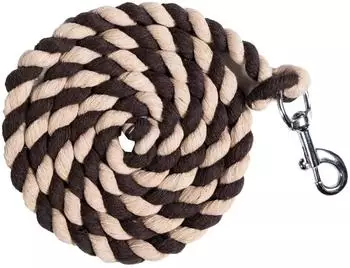 HKM Cotton Strick mit Karabinerhaken, braun/beige, 180cm