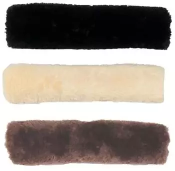 Kentucky Horsewear Nasenriemenschoner Lammfell mit Klettverschluss, natur (TU)