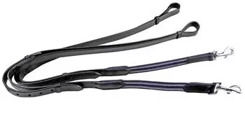 HKM Ausbinder mit Elastikeinsatz, schwarz, Pony