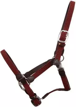 Kentucky Horsewear Nylon-Halfter geflochten bordeaux - VB
