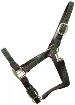 Kentucky Horsewear Nylon-Halfter geflochten olive green - VB