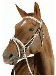 Pfiff Trensenzaum weißes Leder 4647