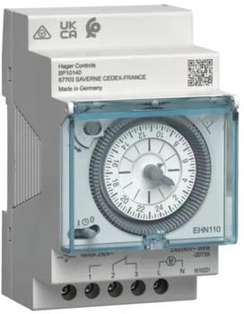Hager Schaltuhr elektromechanisch o.Gangreserve Tagesuhr 1W 16A 1 (EHN110)