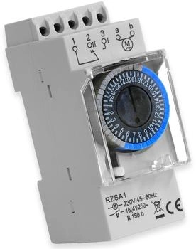 Reltech Zeitschaltuhr f&uuml;r DIN-Schiene, 230 V, Analog (RZSA1)