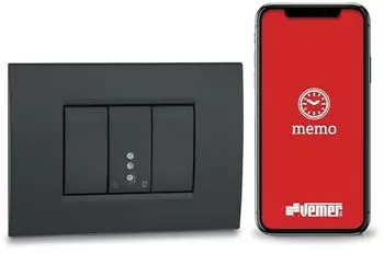 Vemer Mini Time Digitale Zeitschaltuhr Bluetooth Unterputz 1 Modul, astronomisch, Grau (VE798300)