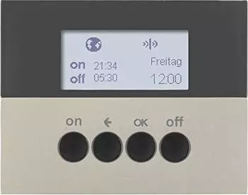Berker K.5 KNX-Funk Zeitschaltuhr quicklink Edelstahl lackiert (85745273)