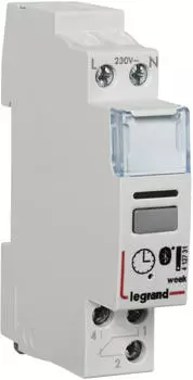 Legrand AlphaRex3 D11 BLE Wochenzeitschaltuhr 230VAC 1 Kanal ohne Display (412731)