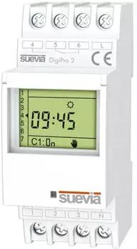 Suevia DigiPro 2 Zeitschaltuhr Hutschiene 2 Wechsler 16A 250V/AC (SU171912)