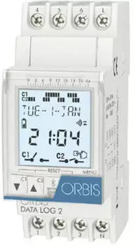 Orbis Data Log 2 Digitale Zeitschaltuhr 2-Kanal 230V 50 Programme Tag/Woche (OB175012)