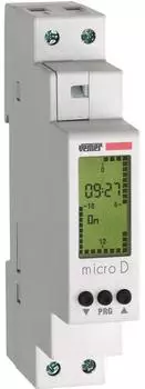 Vemer Micro-D Digitale Zeitschaltuhr Tagesprogrammierung Hutschiene 16A (VE758100)