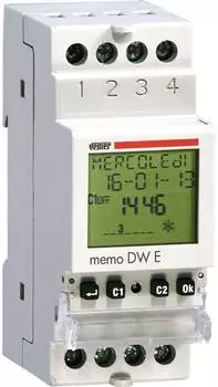 Vemer Memo DW E Digitale Zeitschaltuhr Hutschiene 16A 2M (VP871800)