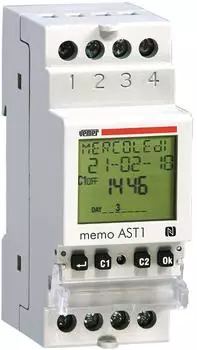 Vemer MEMO AST1 Astronomische Zeitschaltuhr NFC 1-Kanal Hutschiene (VE344800)