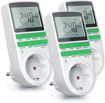 Bearware Zeitschaltuhr digital LCD-Display 3680W, 3er-Pack (306770)