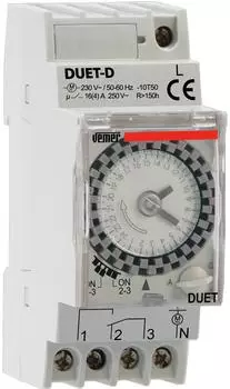Vemer DUET-D Elektromechanische Zeitschaltuhr 2 DIN-Module (VP879100)