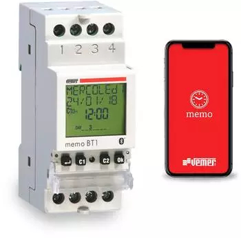 Vemer Memo BT1 Astronomische Zeitschaltuhr 1-Kanal Bluetooth Hutschiene (VE767600)