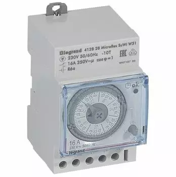 Legrand MicroRex W31 Wochenschaltuhr Analog 1 Kontakt 16A (412828)