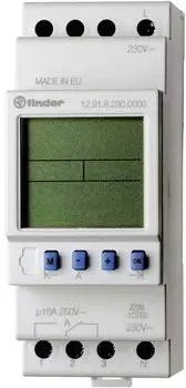 Finder Zeitschaltuhr f&uuml;r Hutschiene 230V/AC Tagesprogramm (12.91.8.230.0000)