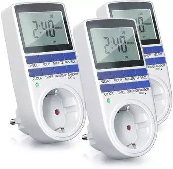 Bearware Zeitschaltuhr digital, LCD 2,1", 3680W, 10 Programme, 3er-Pack (306764)