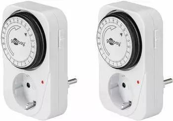 Goobay Analoge Zeitschaltuhr Innen 2er-Set, 15-Minutentakt, 3500W (55538)