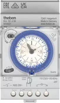 Theben SUL 181 d SK analoge Tageszeitschaltuhr, 1 Kanal, Hutschiene (1810021)