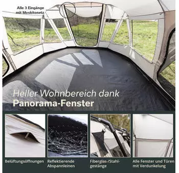 Skandika Nordland 4 Sleeper – Polyester-Außenhaut mit PU-Beschichtung schützt vor Nässe
