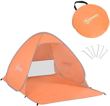 Outsunny Beach Pop-up Tent orange