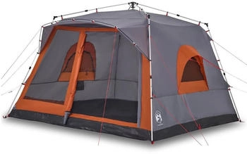 vidaXL Familienzelt für 7 Personen Grau und Orange Quick Release