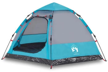 vidaXL Campingzelt 4 Personen Blau Quick Release