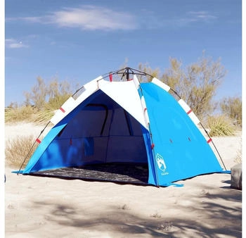 vidaXL Strandzelt 3 Personen Azurblau Quick Release Wasserdicht