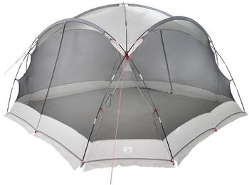 vidaXL Camping-Moskitonetz mit Türen Grau 8 Personen Wasserdicht
