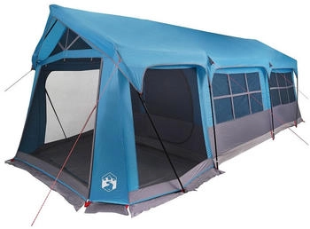 vidaXL Campingzelt mit Fenstern Blau 10 Personen Wasserdicht