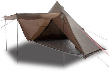 vidaXL Tipi-Familienzelt 6 Personen Braun Wasserdicht