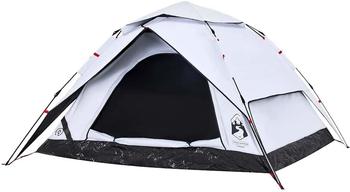 vidaXL Kuppel-Campingzelt 4 Personen Weiß Verdunkelt Quick Release