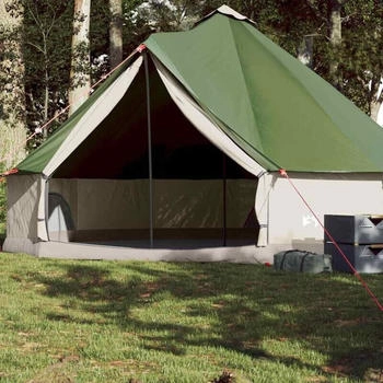 vidaXL Tipi-Familienzelt 8 Personen Grün Wasserdicht