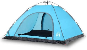 vidaXL Campingzelt 5 Personen Blau Quick Release