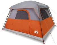 vidaXL Campingzelt 4 Personen Orange Wasserdicht