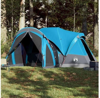 vidaXL Tipi-Familienzelt 8 Personen Blau Wasserdicht