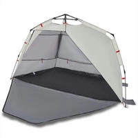 vidaXL Strandzelt 3 Personen Grau Quick Release Wasserdicht