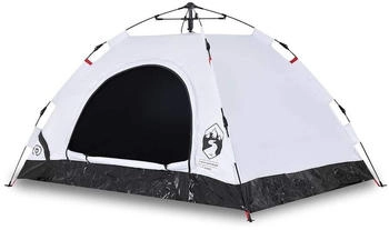 vidaXL Campingzelt 2 Personen Weiß Verdunkelungsstoff Quick Release