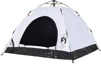 vidaXL Campingzelt 3 Personen Wei&szlig; Verdunkelungsstoff Quick Release