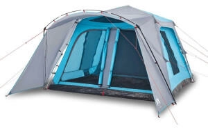 vidaXL Familienzelt mit Vorzelt 9 Personen Blau Quick Release