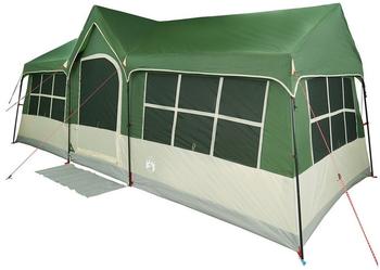 vidaXL Camping Zelt mit Fenstern Gr&uuml;n 12-Personen Wasserdicht