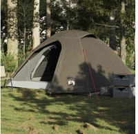 vidaXL Kuppel-Campingzelt 4 Personen Braun Wasserdicht