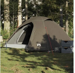 vidaXL Kuppel-Campingzelt 4 Personen Braun Wasserdicht